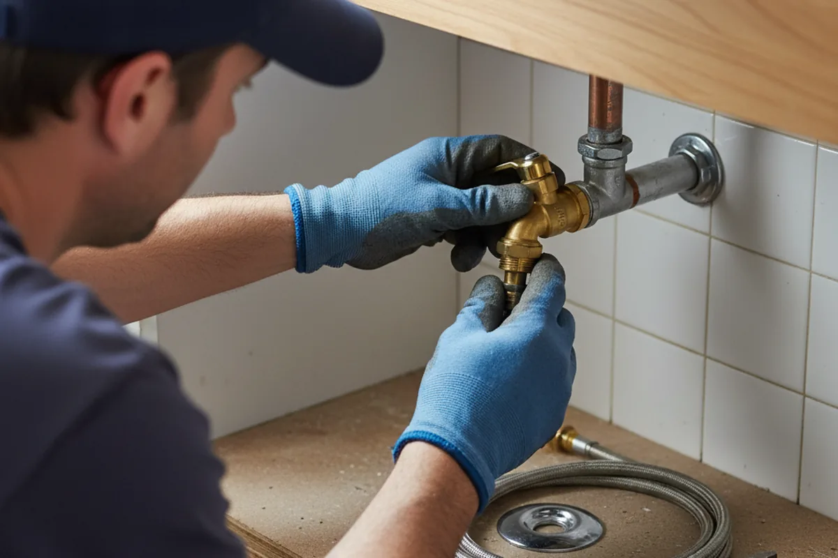 Shutoff valve and fitting work during Faucet and Fixture Repair in Ball Ground
